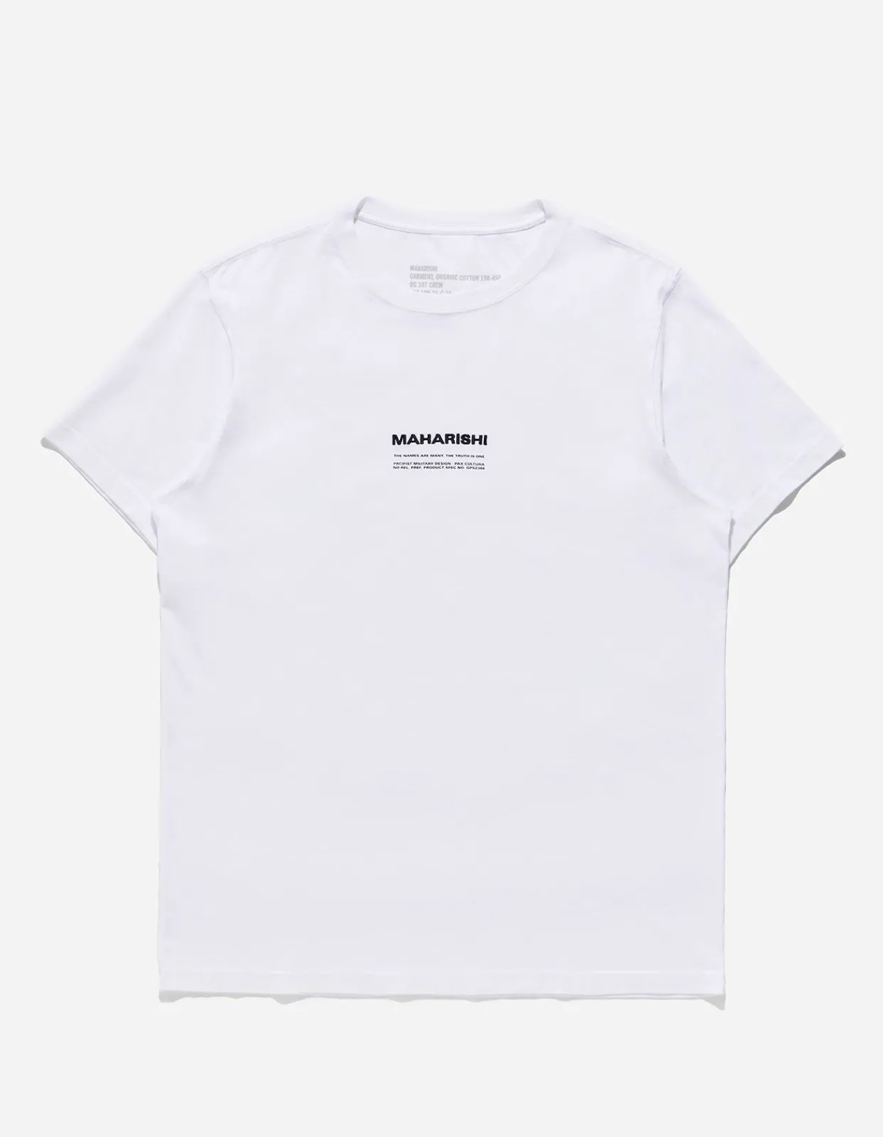 Short Sleeve T-Shirts*Maharishi 9912 Miltype Embroidered T-Shirt White