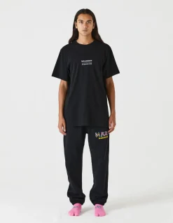 Short Sleeve T-Shirts*Maharishi 9912 Miltype Embroidered T-Shirt Black