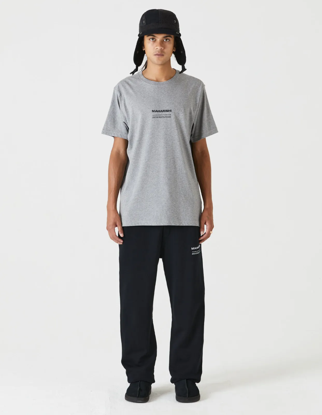 Short Sleeve T-Shirts*Maharishi 9912 Miltype Embroidered T-Shirt Grey Marl
