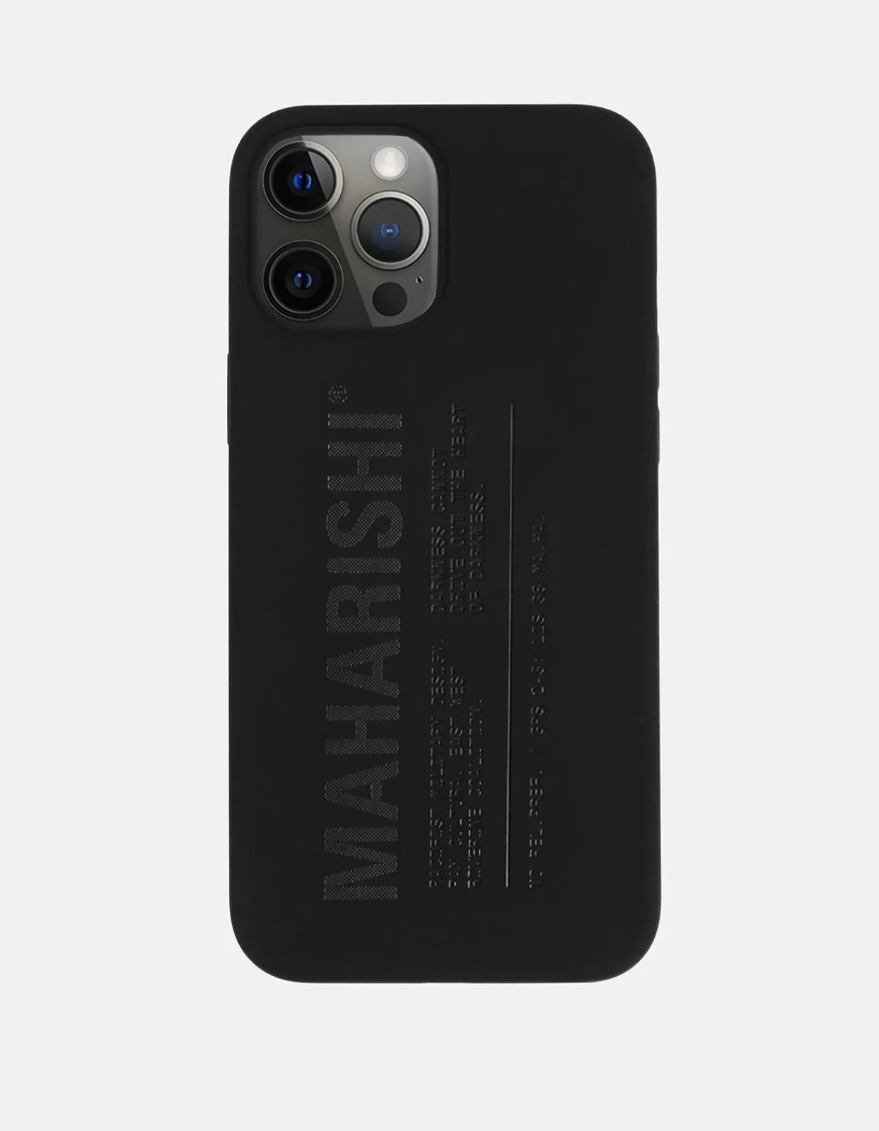 Lifestyle*Maharishi 9354 Miltype Iphone 12 Pro Max Case · Laser Etched Silicone Black