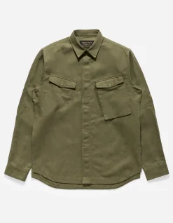 Shirts*Maharishi 7028 Miltype Organic Custom Shirt Mil Olive