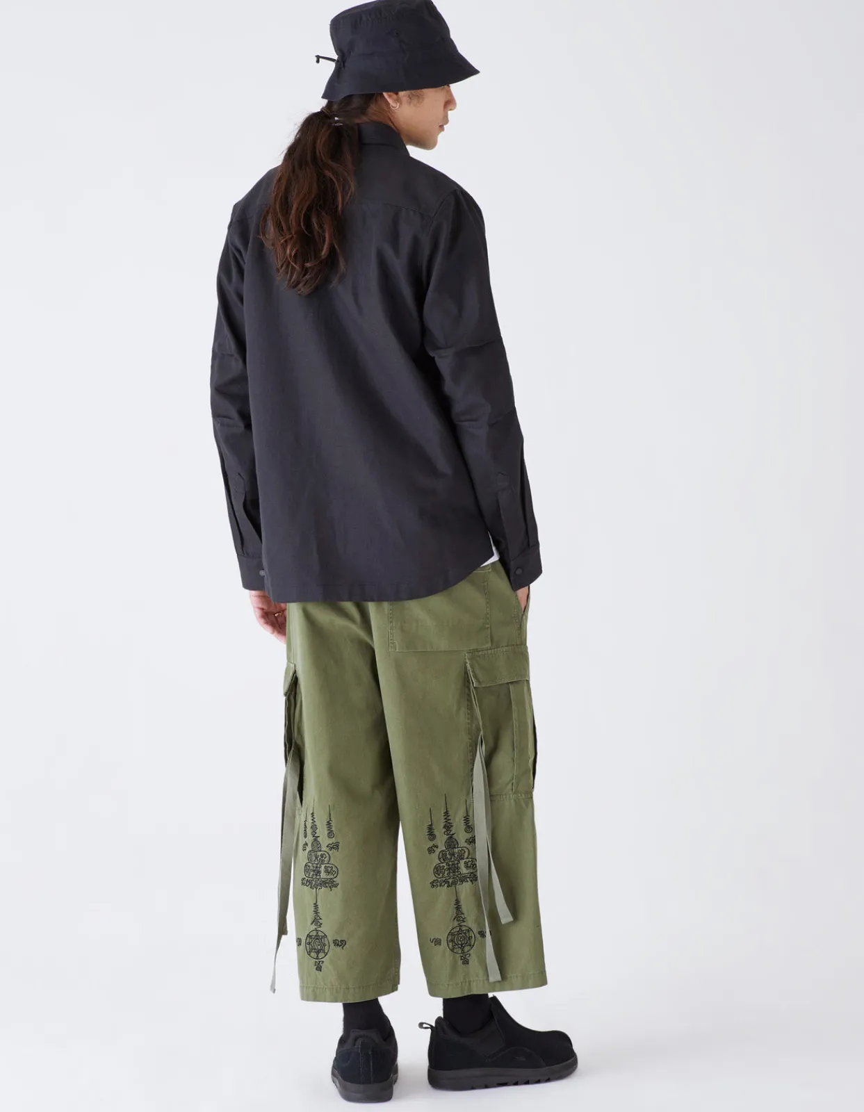 Shirts*Maharishi 7028 Miltype Organic Custom Shirt Black