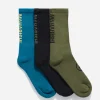 Socks*Maharishi 9890 Miltype Peace Sports Socks Teal/Olive/Black