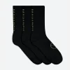 Socks*Maharishi 9890 Miltype Peace Sports Socks · 3 Pack Black/Black/Black