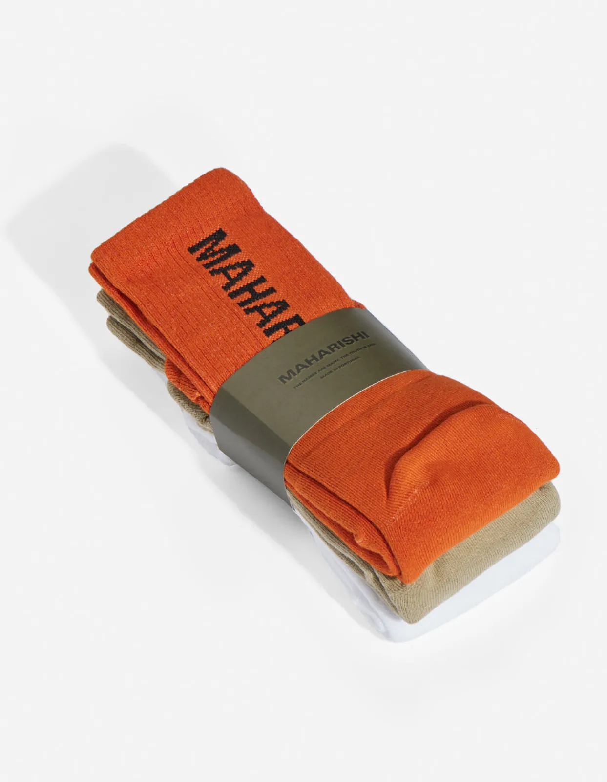 Socks*Maharishi 9891 Miltype Peace Tabi Sports Socks Rust/Sage/White