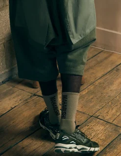 Socks*Maharishi 9891 Miltype Peace Tabi Sports Socks Teal/Olive/Black