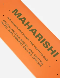 Lifestyle*Maharishi 9498 Miltype Skate Deck · 100% Usa Hard Rock Maple Orange