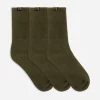Socks*Maharishi 9273 Miltype Sports Socks · 3 Pack Olive/Olive/Olive