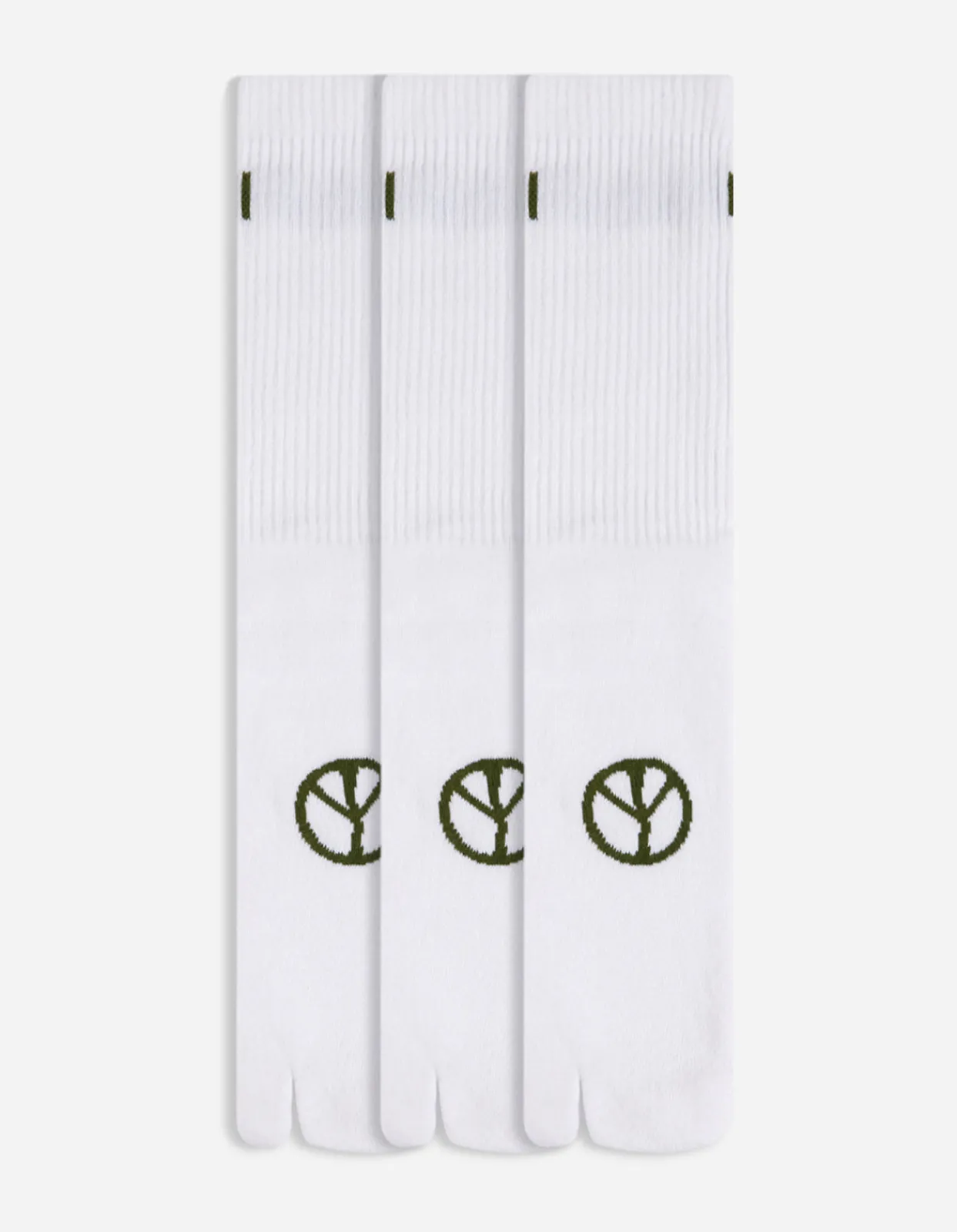 Socks*Maharishi 9348 Miltype Tabi Sock · 3 Pack White/White/White
