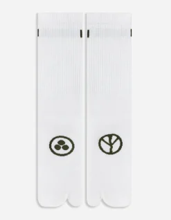 Socks*Maharishi 9348 Miltype Tabi Sock · 3 Pack White/White/White