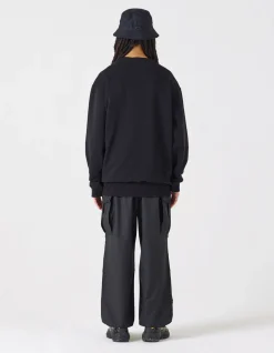 Crew Sweats*Maharishi 1005 Paper-Cut Rabbit Crew Sweat Black