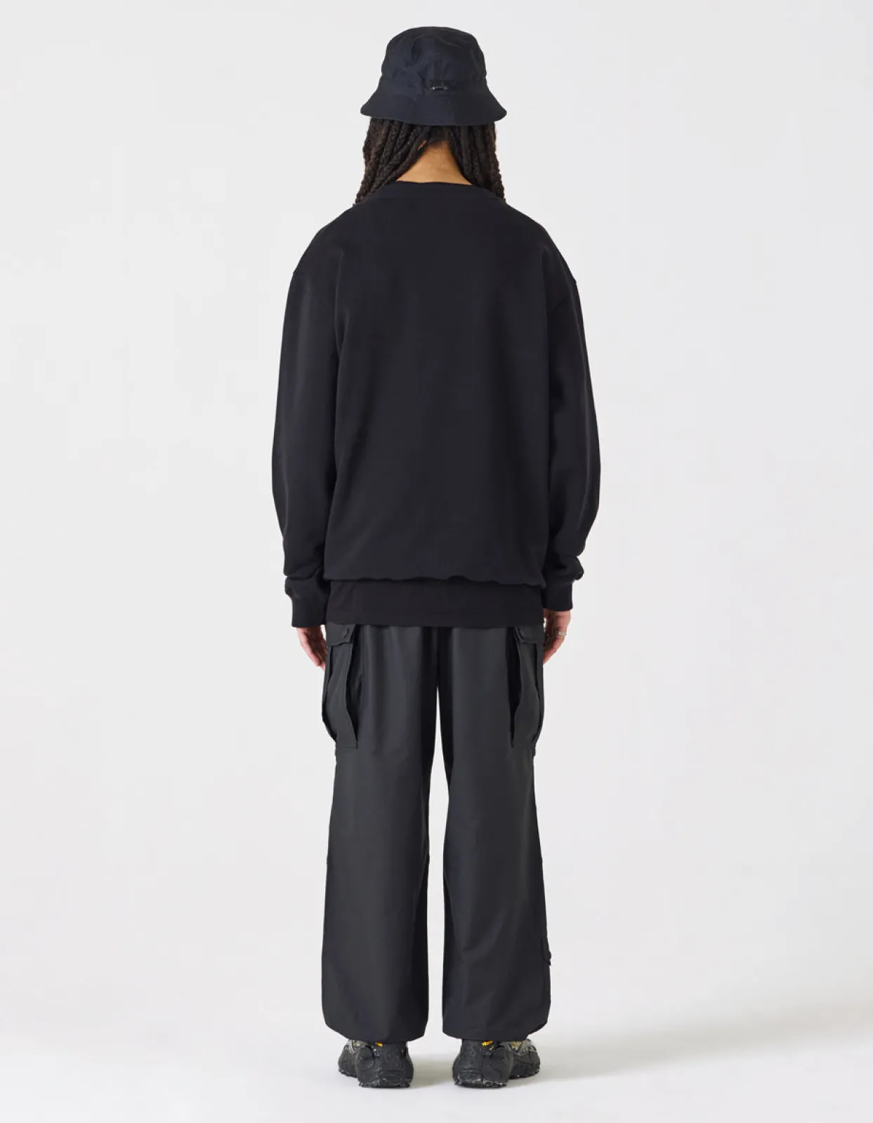 Crew Sweats*Maharishi 1005 Paper-Cut Rabbit Crew Sweat Black