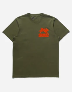 Short Sleeve T-Shirts*Maharishi 1004 Paper-Cut Rabbit T-Shirt Olive Og-107F