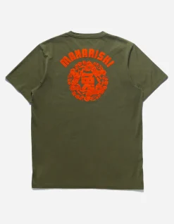 Short Sleeve T-Shirts*Maharishi 1004 Paper-Cut Rabbit T-Shirt Olive Og-107F