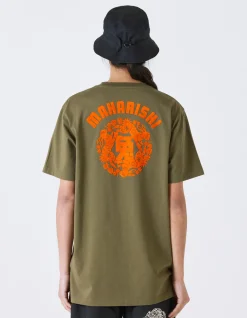 Short Sleeve T-Shirts*Maharishi 1004 Paper-Cut Rabbit T-Shirt Olive Og-107F