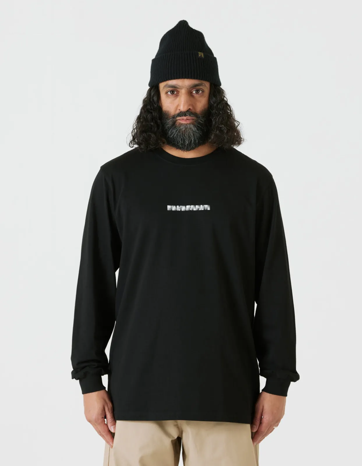 Long Sleeve T-Shirts*Maharishi 9905 Pointillist Maha L/S T-Shirt Black