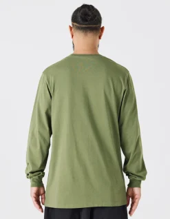 Long Sleeve T-Shirts*Maharishi 9921 Pointillist Temple L/S T-Shirt Olive Og-107F