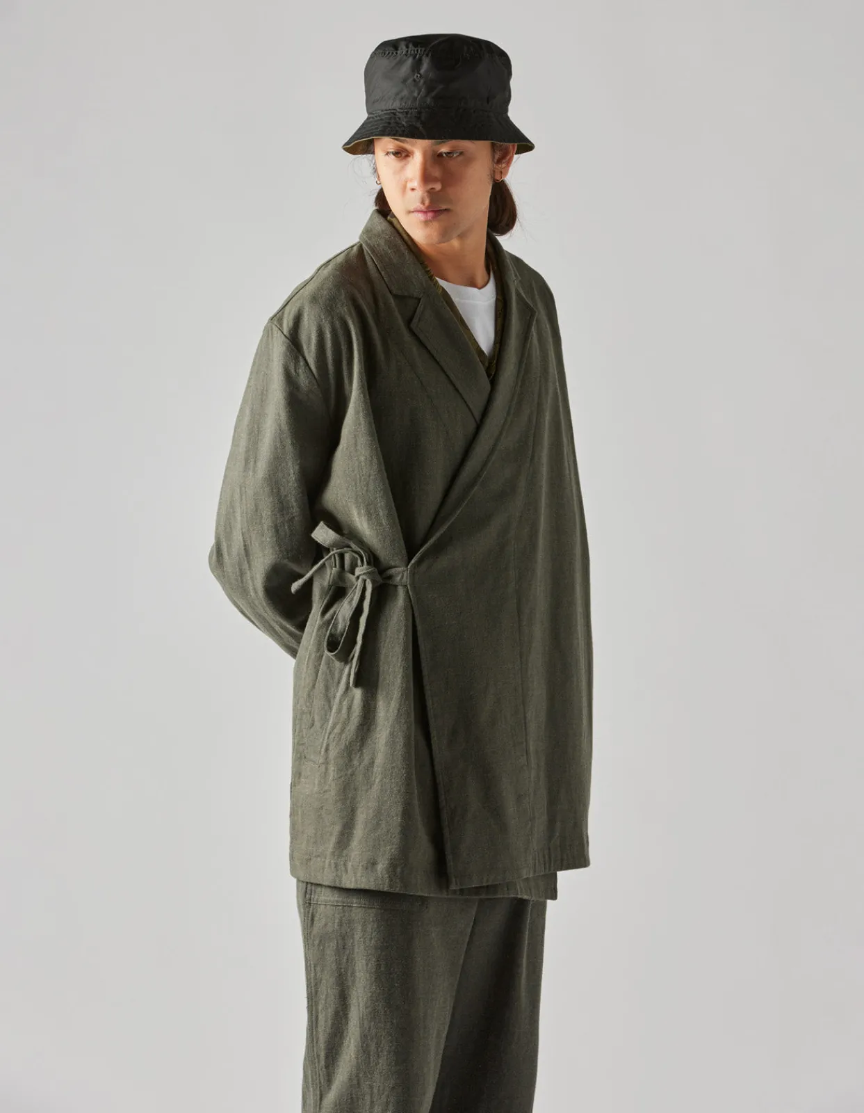 Jackets*Maharishi 4525 Polaris Kimono Blazer Charcoal