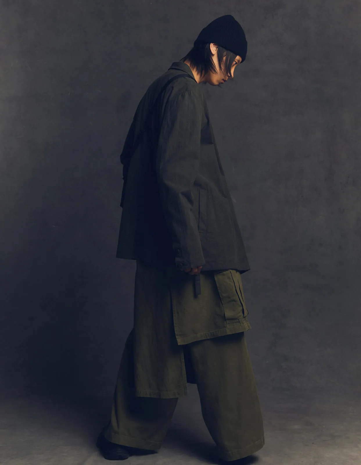 Jackets*Maharishi 4525 Polaris Kimono Blazer Charcoal