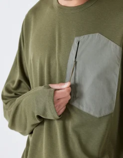 Long Sleeve T-Shirts*Maharishi 4252 Polartec Dry® Travel L/S T-Shirt Olive