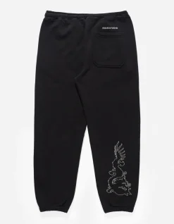 Sweatpants*Maharishi 1088 Reflective Dragon Sweatpants Black