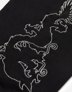 Sweatpants*Maharishi 1088 Reflective Dragon Sweatpants Black