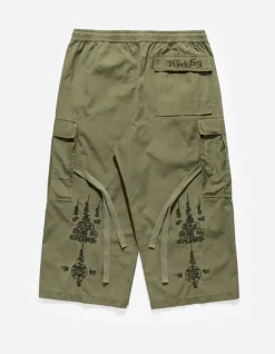 Cargo Pants*Maharishi 4295 Sak Yant Cargo Hakama Pants Olive Og-107F