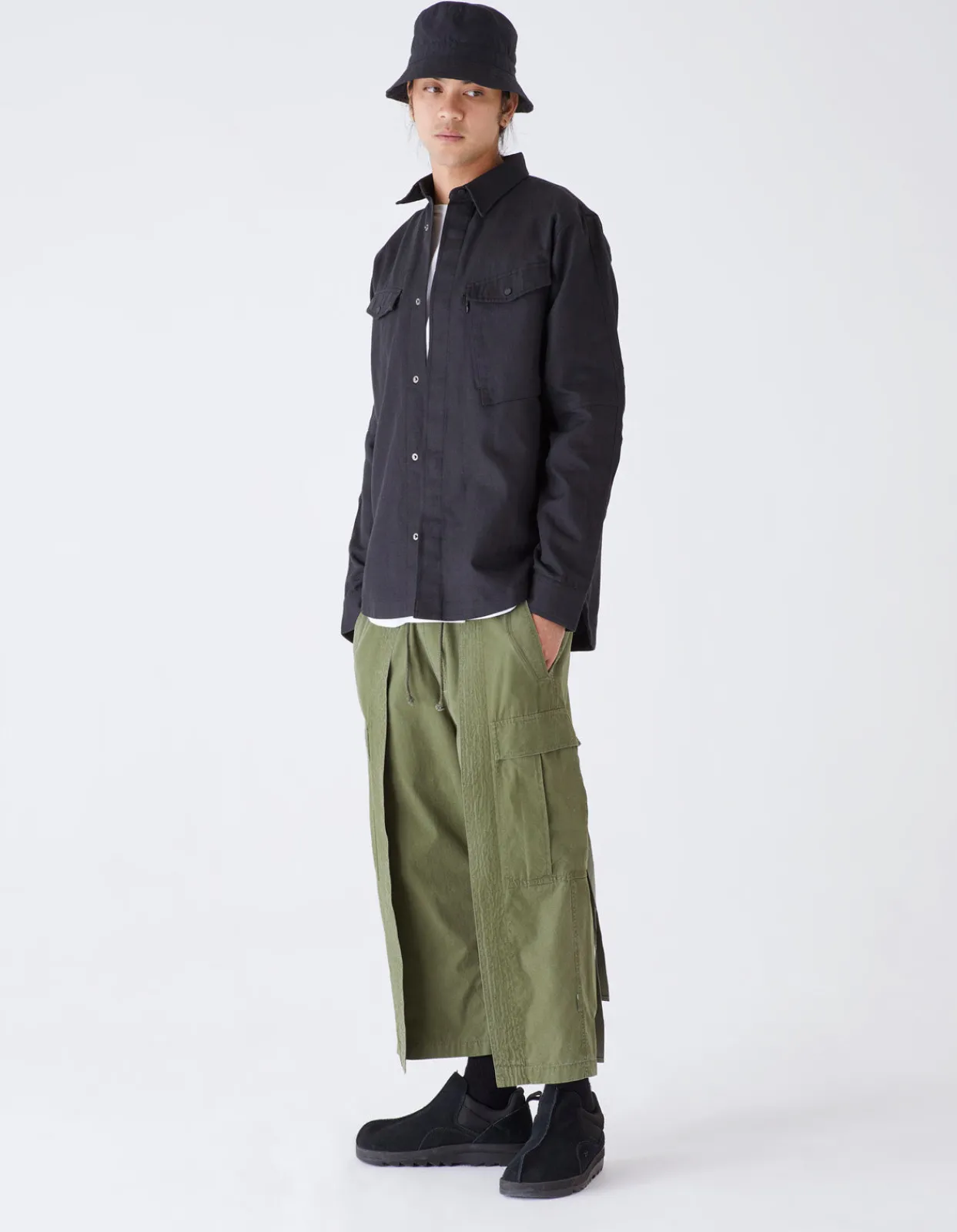 Cargo Pants*Maharishi 4295 Sak Yant Cargo Hakama Pants Olive Og-107F