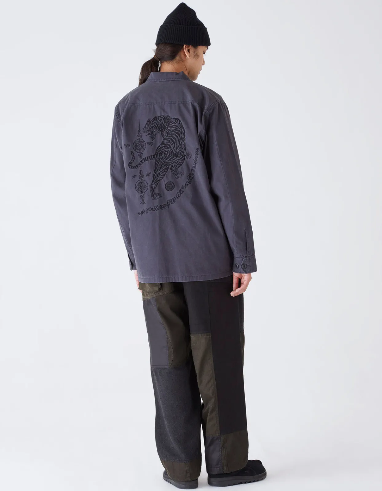 Shirts*Maharishi 4279 Sak Yant Embroidered Jungle Overshirt Black Blk-108F