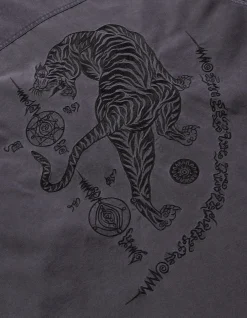 Shirts*Maharishi 4279 Sak Yant Embroidered Jungle Overshirt Black Blk-108F