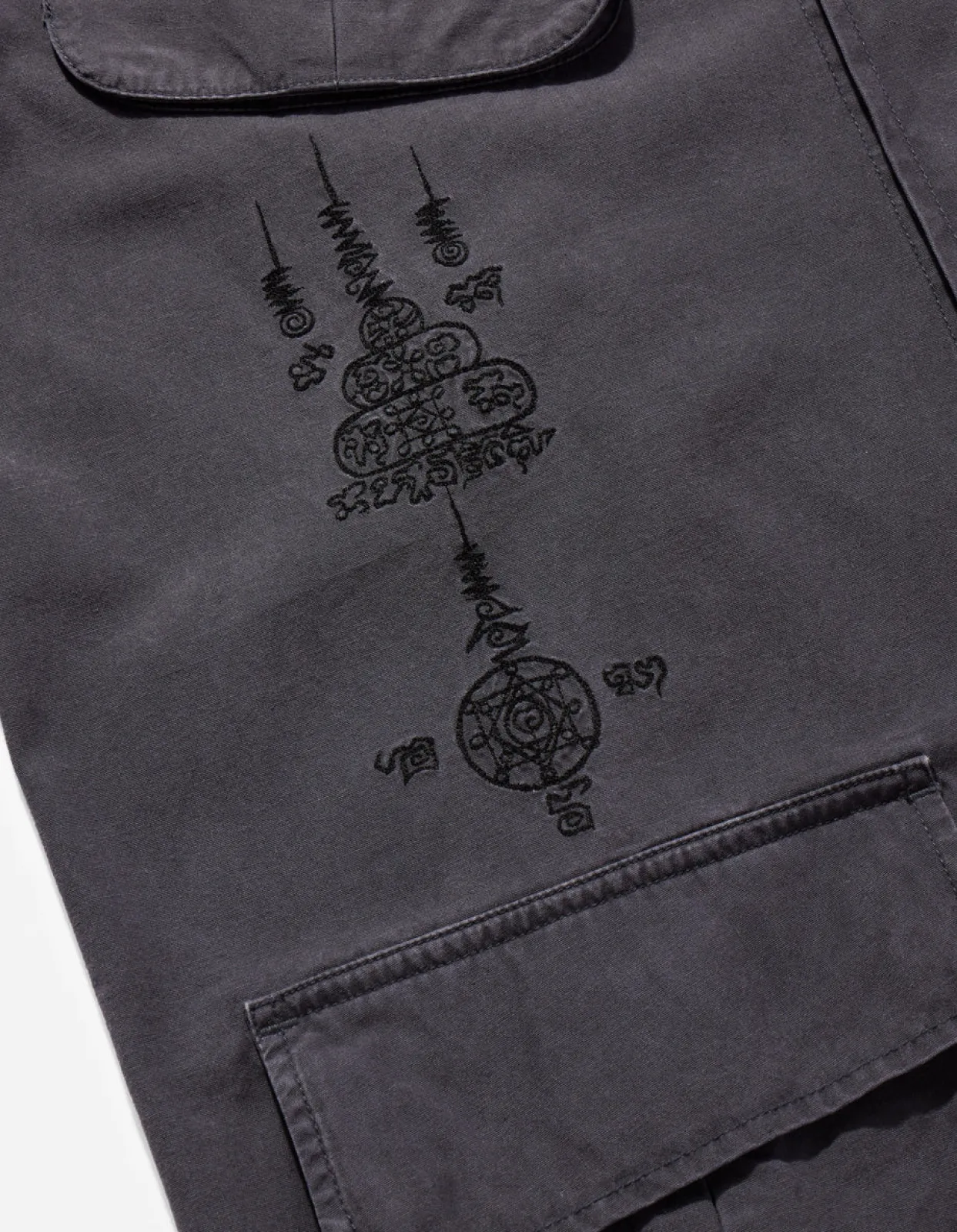 Shirts*Maharishi 4279 Sak Yant Embroidered Jungle Overshirt Black Blk-108F