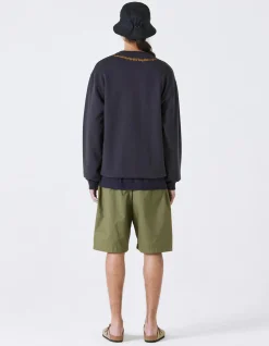 Crew Sweats*Maharishi 4281 Sak Yant Embroidered Organic Crew Sweat Navy