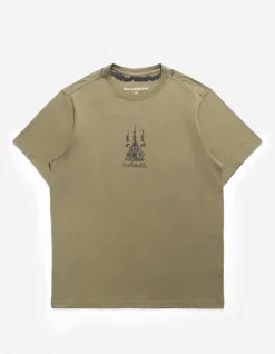 Short Sleeve T-Shirts*Maharishi 4285 Sak Yant Embroidered Organic T-Shirt Olive Og-107F