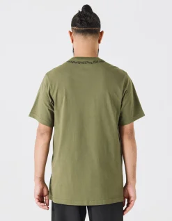Short Sleeve T-Shirts*Maharishi 4285 Sak Yant Embroidered Organic T-Shirt Olive Og-107F