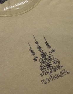 Short Sleeve T-Shirts*Maharishi 4285 Sak Yant Embroidered Organic T-Shirt Olive Og-107F