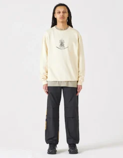 Crew Sweats*Maharishi 4281 Sak Yant Embroidered Organic Crew Sweat Ecru