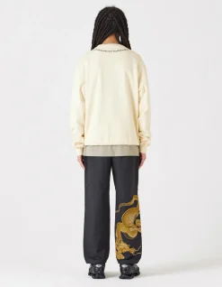 Crew Sweats*Maharishi 4281 Sak Yant Embroidered Organic Crew Sweat Ecru