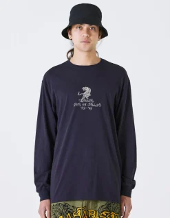 Long Sleeve T-Shirts*Maharishi 4284 Sak Yant Tiger Embroidered L/S T-Shirt Black