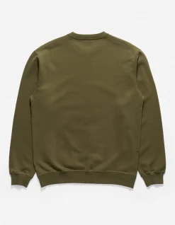 Crew Sweats*Maharishi 4242 Samurai Vs. Dragon Embroidered Crew Sweat Olive/Tonal