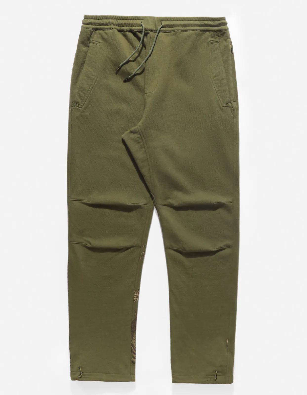 Sweatpants*Maharishi 4247 Samurai Vs. Dragon Embroidered Sweatpants Olive Og-107F/Tonal