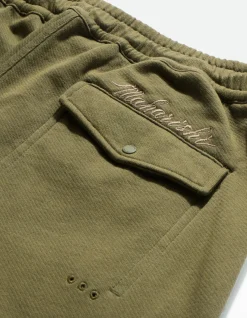 Sweatpants*Maharishi 4247 Samurai Vs. Dragon Embroidered Sweatpants Olive Og-107F/Tonal