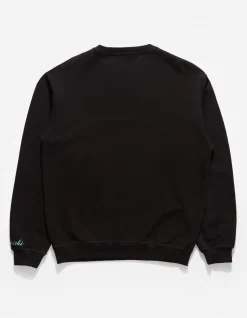 Crew Sweats*Maharishi 4242 Samurai Vs. Dragon Embroidered Crew Sweat Black
