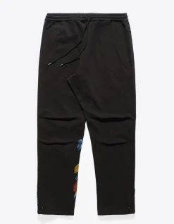 Sweatpants*Maharishi 4247 Samurai Vs. Dragon Embroidered Sweatpants Black