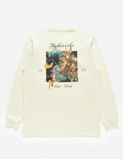 Long Sleeve T-Shirts*Maharishi 1032 Samurai Vs. Dragon L/S T-Shirt Ecru