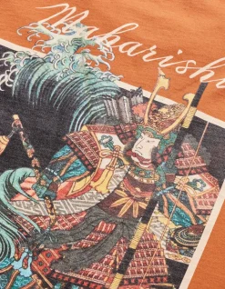 Long Sleeve T-Shirts*Maharishi 1032 Samurai Vs. Dragon L/S T-Shirt Rust