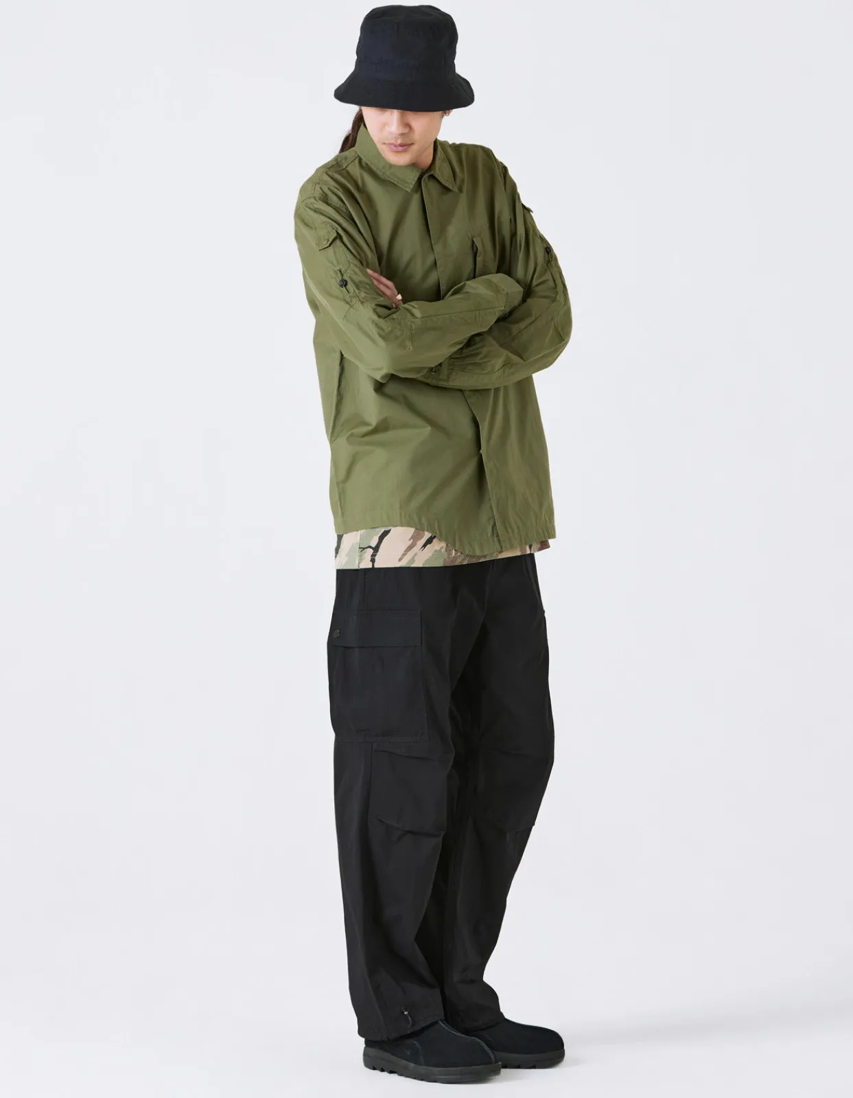 Shirts*Maharishi 4297 Snocord Travel Shirt Olive Og-107F