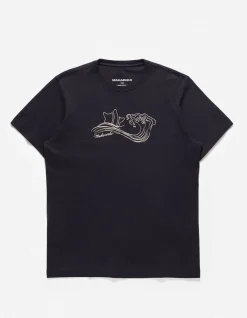 Short Sleeve T-Shirts*Maharishi 1024 Songkran Embroidered T-Shirt Navy