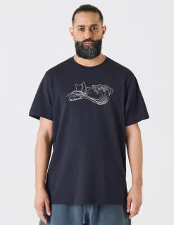 Short Sleeve T-Shirts*Maharishi 1024 Songkran Embroidered T-Shirt Navy