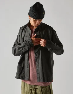 Shirts*Maharishi 4585 Stand Collar Shirt Black