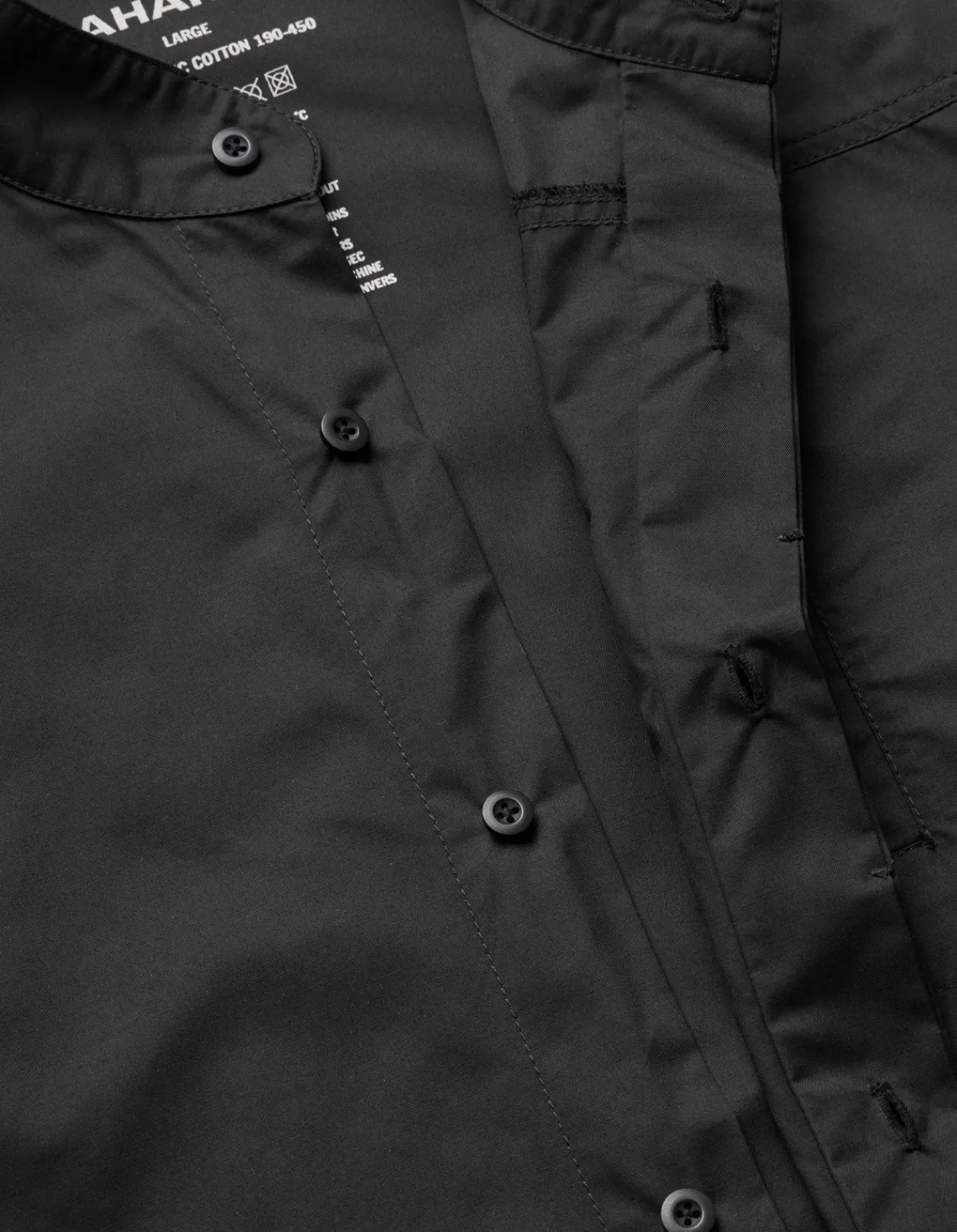 Shirts*Maharishi 4585 Stand Collar Shirt Black